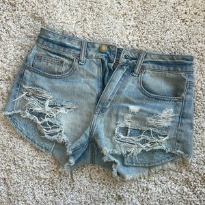 American Eagle hi-rise festival denim shorts sz2